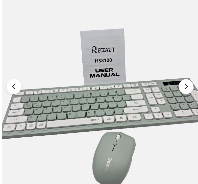Photo 1 of ***STOCK IMAGE FOR REFERENCE***
RECCAZR HS8100 Wireless Keyboard and Mouse