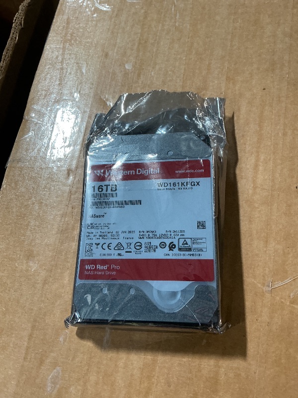 Photo 1 of ** serial number on the product is different than the serial number on the box **
Western Digital 16TB WD Red Pro NAS Internal Hard Drive HDD - 7200 RPM, SATA 6 Gb/s, CMR, 512 MB Cache, 3.5" - WD161KFGX