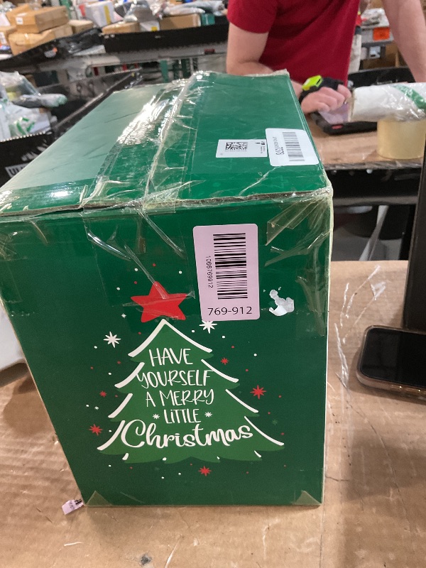 Photo 1 of (2025 Upgrade) Rotating Christmas Tree Stand with Remote Control, Stable 360 Revolving Tree Base Stand, Up to 7.5ft 90lb. Adjustable Christmas Tree Holder for Xmas Tree, Artificial Tree (Green)