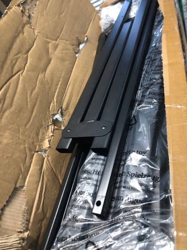 Photo 1 of (missing hardware)ZINUS Yelena 18 Inch Queen Metal Platform Bed Frame, Steel Slat Support, No Box Spring Needed, Eco Friendly WonderBox(TM) Packaging, Easy Assembly, Black