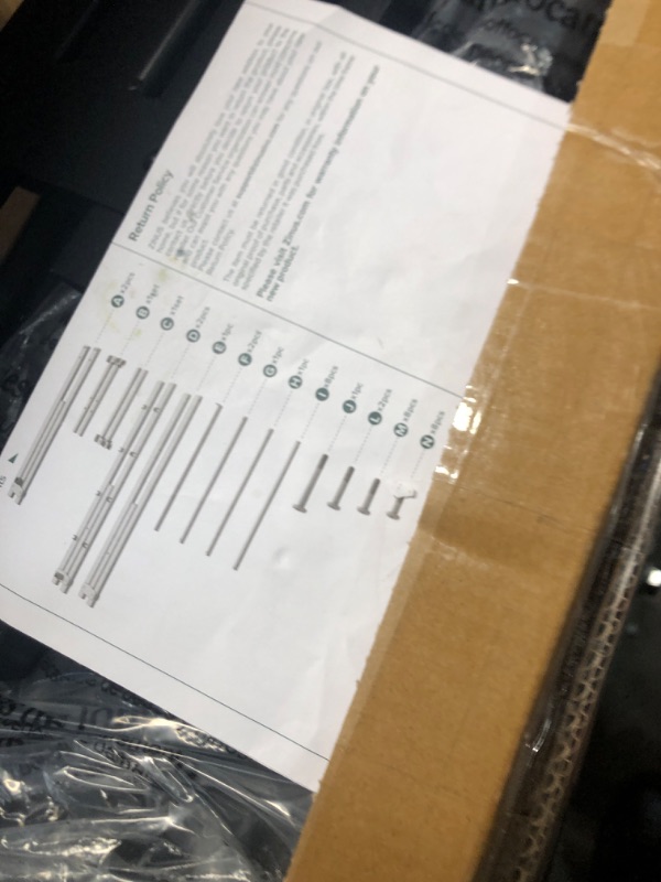 Photo 1 of (missing hardware)ZINUS Yelena 18 Inch Queen Metal Platform Bed Frame, Steel Slat Support, No Box Spring Needed, Eco Friendly WonderBox(TM) Packaging, Easy Assembly, Black