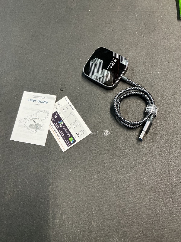 Photo 1 of ***MISSING USB TO USB-C ADAPTER***3-in-1 Wireless CarPlay Adapter 2026, Android Auto & Car Play Converter with HDMI Input for Fire TV Stick, Screen Mirroring & Streaming for Netflix/YouTube, Metal&Glass Case, Fit for 2016+ Cars -Black