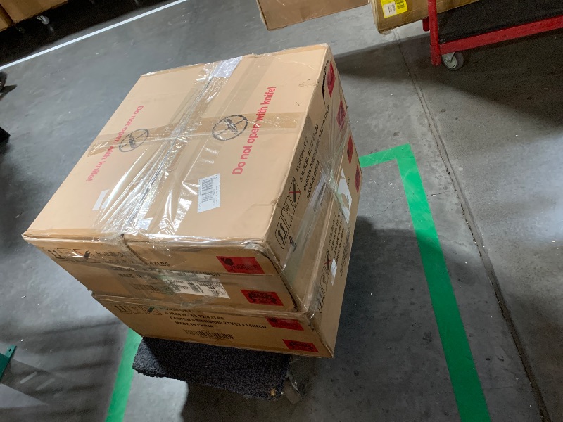 Photo 1 of 2 BOXES *** Shintenchi 4 Piece Patio Swivel Bar Stools, All-Weather Padded Textile Outdoor High Top Bistro Chairs, Outdoor Height Bar Patio Stools & Bar Chairs Set of 4 with High Back for Yard, Balcony, Taupe