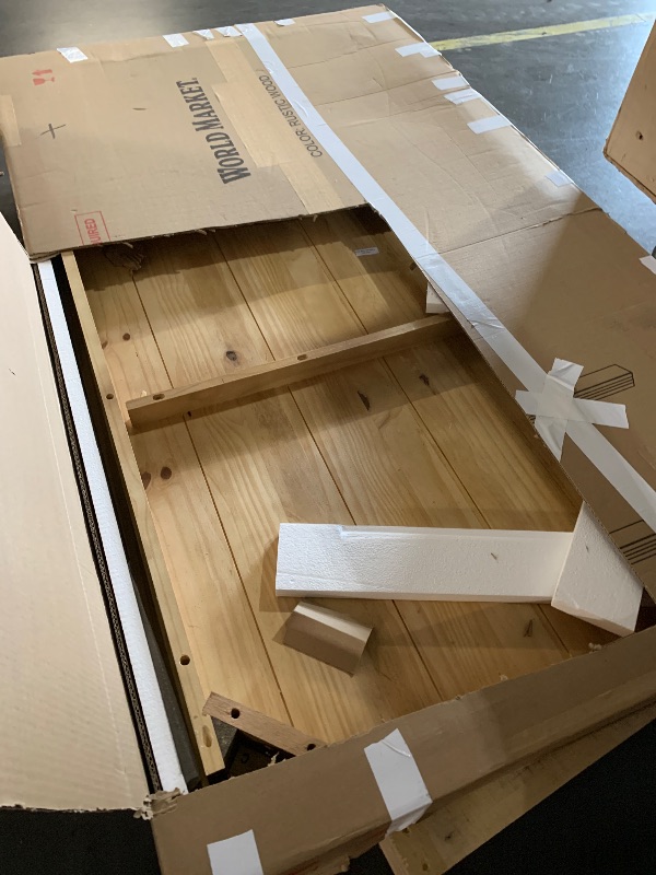 Photo 1 of ***SEE NOTES*** Linon Rylie Natural Wire Brushed Solid Pine Wood Dining Table