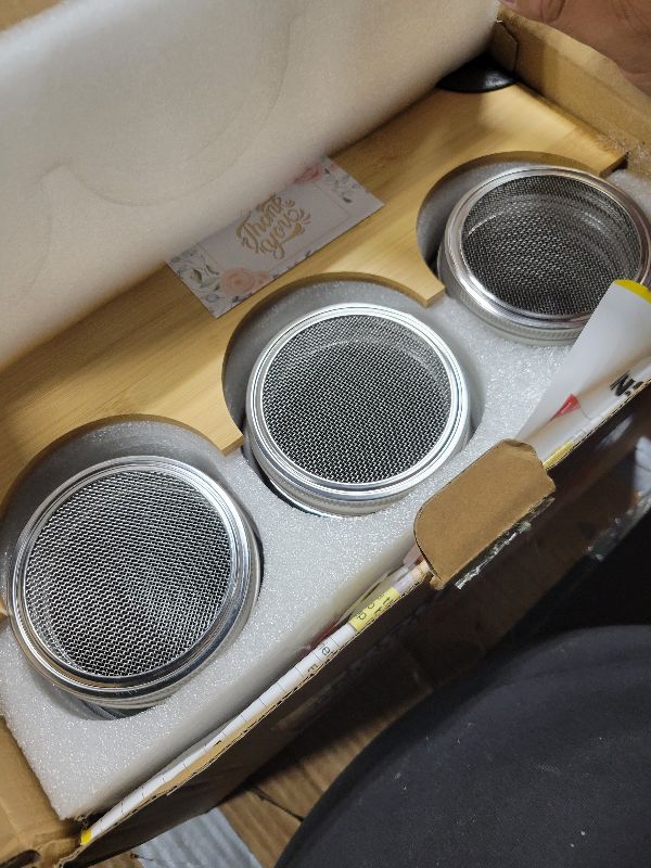 Photo 1 of [Upgraded] 3 PCS Seed Sprouting Mason Jar Kit with Bamboo Holder, Drain Tray, Screen Lids, Blackout Sleeves, Good Ventilation & Drainage Capacity, Growing Fresh Organic Mung Beans & Microgreens