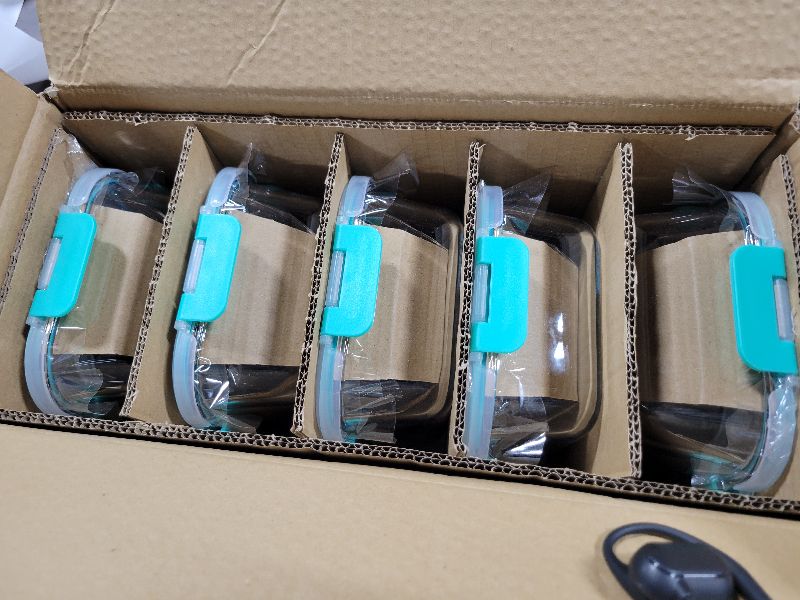 Photo 1 of [10-Pack]Glass Meal Prep Containers with Lids, MCIRCO Glass Food Storage Containers with Snap Locking Lids, Airtight Lunch Containers, Microwave, Oven, Freezer and Dishwasher, Green