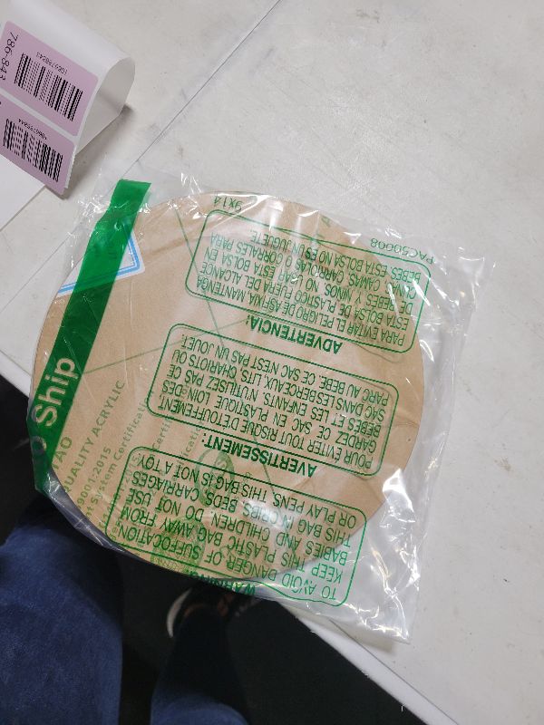 Photo 1 of 2 Pieces 1/8" Round Plexiglass Sheet, 8 Inch Diameter Clear Acrylic Circle, Round Cake Disk Acrylic Sheet, Plexiglass Table Top, Acrylic Backdrop