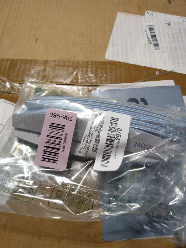 Photo 1 of 12 PCS Professional Nail File, 240/240 Grit Nail Files for Natural Nails Emery Boards Nail File Doubled Sides Washable Fine Grit Nail File Manicure Tools for Home and Salon Use