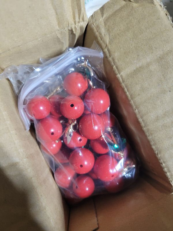Photo 1 of 15 Pcs Cherry Shower Curtain Hooks Rings Brushed Nickel Rust Proof,Cherry Bathroom Decor,Cute Shower Rod Hooks Decorative Stainless Steel,Girl Shower Curtain Hangers Metal Silver