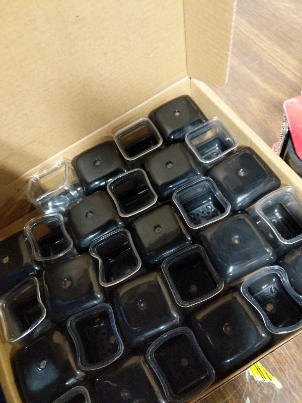 Photo 1 of 28 Pcs Chair Leg Sliders for Carpet, Square Chair Leg Floor Protectors Glides, Silicone Furniture Leg Protectors Caps, Carpet Protectors Table Feet Teflon Covers Pads (Fit:1-1/8" ~ 1-1/2")