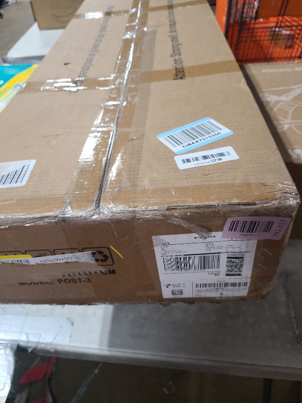 Photo 1 of [3 Pack] HiGiant 45'' Traffic Delineator Posts with Reflective Strips, Orange Delineator Post Cones for Parking Lots, Construction Zones, Road Closures