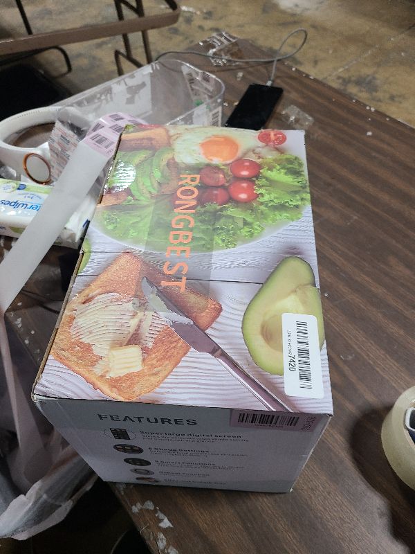 Photo 1 of 2 Slice Touch Screen Toaster with Wide Slots Stainless Steel Toasters Even Toasting for Bagels & Bread, Reheat & Defrost, Easy Removable Crumb Tray, Silver