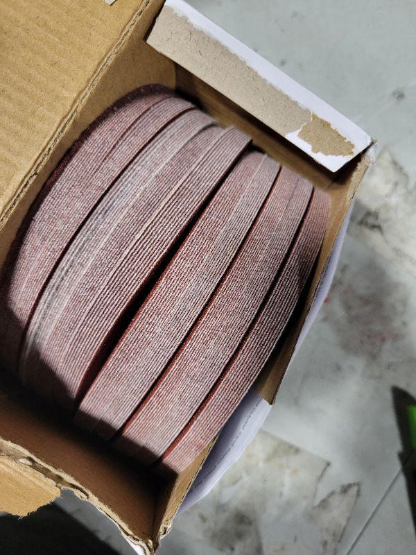 Photo 1 of 100 PCS 6 Inch Sanding Discs 120 Grit, 6 Hole Hook and Loop Sandpaper, Round Orbital Sand Paper Discs for Sander