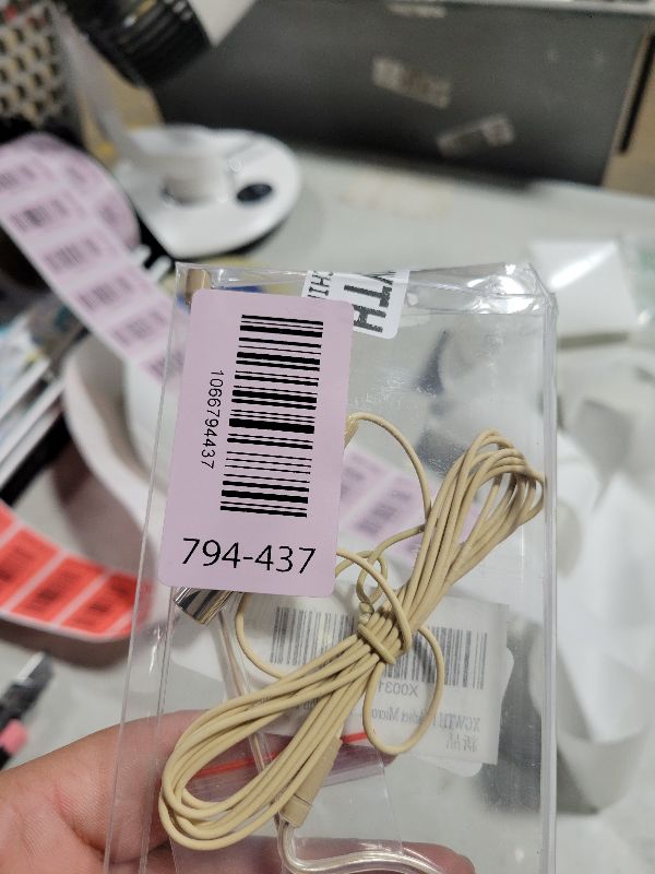 Photo 1 of 2 Pack Headset Headworn Microphone Single Ear Headset Mic Mini XLR 3Pin TA3F Plug Hands Free Mic for AKG Samson with 1.5m Cable Windscreen,Work for Singing,Lecture,Stage