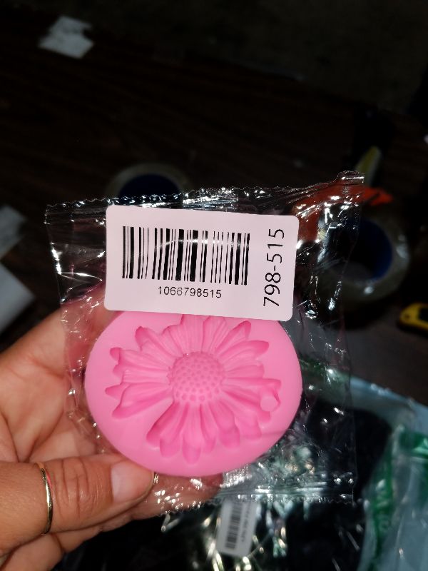 Photo 1 of 2 Pack Daisy Flower Mold - Resin Casting Silicone Molds for Home Decor & Candle Making Wave Spiral Mold