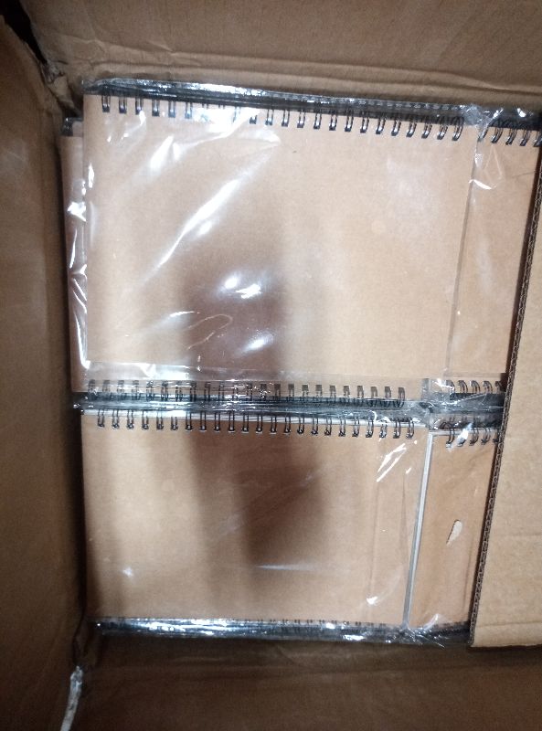 Photo 1 of 100 Pack A5 Spiral Notebooks Journal Bulk with Kraft Cover, 5x8 Inches, 100 Pages/ 50 Sheets?Ruled Lined Paper, for Work, Sketches, Study, Notes Taking, Gifts, Brown