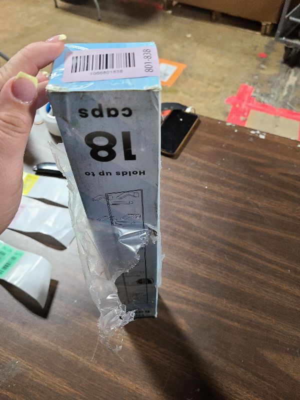 Photo 1 of 2 Pack Hat Organizer for Baseball Caps, Strong Adhesive Hat Rack for Wall, Multilayer Hat Storage Display Holder, Wall Mounted Hat Hooks Hold up to 18 Hats for Closet Door and Bedroom (Black)