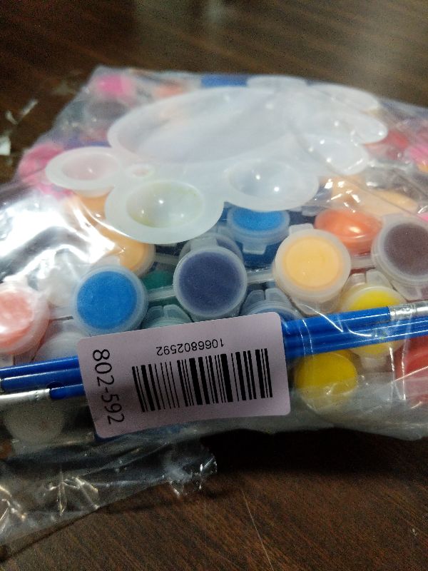 Photo 1 of 12 Pack 12 Colors Mini Acrylic Paint Set For Adults, Washable Craft Paint Strips With Storage Container, Painting Kit For Home Birthday Party Favors