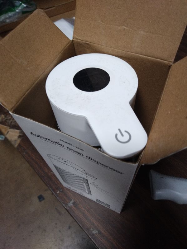 Photo 1 of 2026 Upgrade Automatic Soap Dispenser Touchless, 14.2oz/420ml Dish Hand Soap Dispenser for Bathroom and Kitchen, 4 Adjustable Volume, USB Rechargeable, Clog-Free, Large Capacity, White