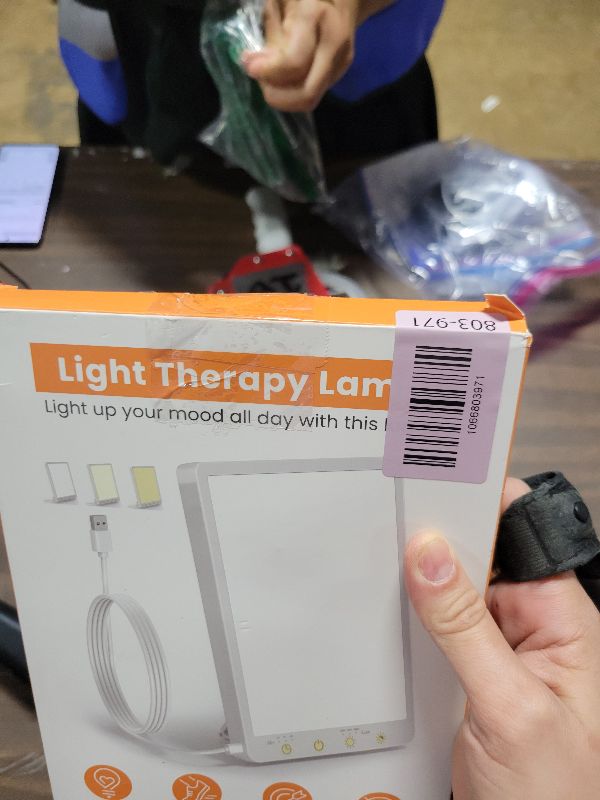 Photo 1 of 10000 Lux Light Therapy Lamp - Full Spectrum Therapy Light, 3 Color Temperature & Wall Mount Therapy Lamp, Portable Daylight Lamp for Home & Office, Memory Function & Touch Control.