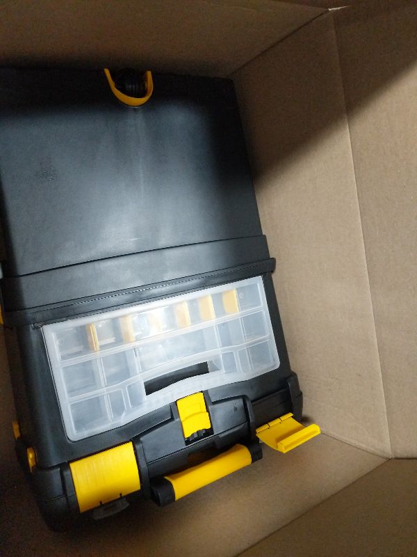 Photo 1 of Rolling Tool Box with Wheels, Foldable Comfort Handle, and Removable Top – Toolbox Organizers and Storage by Stalwart