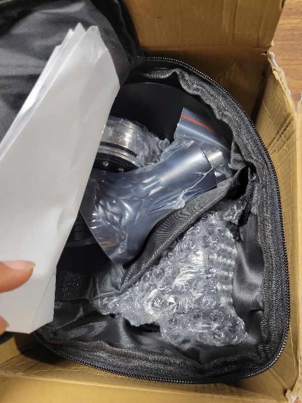 Photo 1 of 16.9" Premium Portable Hookah Set - Complete Travel Shisha Kit with Case, Silicone Hose & Stainless Steel Bowl for Home Use (L-Black)