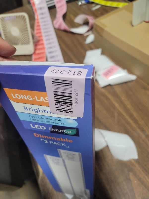 Photo 1 of 13inch Under Cabinet Lighting, 3200mAh Rechargeable Motion Sensor Light Indoor, LED Battery Operated Cabinet Lights, Dimmable Closet Light, Wireless Under Counter Lights for Kitchen (2pack)