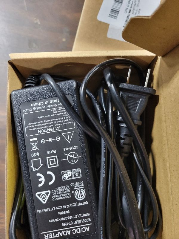 Photo 1 of 12V Power Cord for Arcade1up Game Machine Arcade 1up All Riser Cocktail Table RYJ0136PAU0 RYJ0136PAU1 RYJ0136PAU2 RYJ0136PAU3 RYJ0136PAU4 RYJ0136PAU5 BIton BI36-120300-U2 Supply Adapter Charger