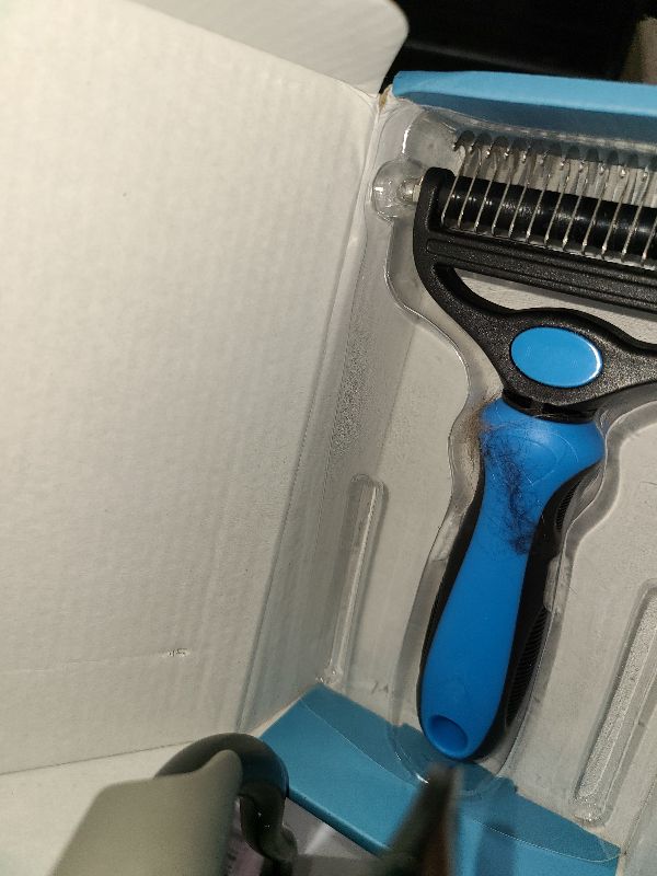 Photo 1 of [ 2 in 1 design ] Undercoat Rake and Deshedding Tool for Dogs and Cats - Dematting Comb for Long Hair Pets, Grooming Brush to Clear Mats, Tangles and Reduce Shedding by 95%