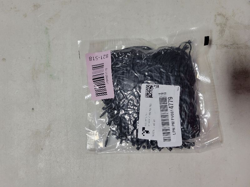 Photo 1 of 200Pcs 7.8 Inch/20cm Cotton Hang Tag String Fasteners, Hanging Rope Snap Lock Pin Loop Fastener Hook Ties Plastic Tags Ties for Clothes Tag, Price Tags, Shoes Snap Lock, Luggage Label (Black)