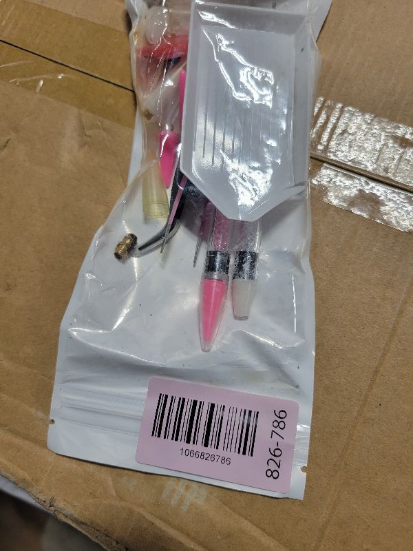 Photo 1 of 14 Pcs Rhinestone Picker Tool - 3 Pcs Dual-head Pens with 6 Wax Tips, Useful Clay, Precision Curved and Straight Tweezers Kit for Picking Up Nail Art Gems, Stones, Crystals, and Nail Charms