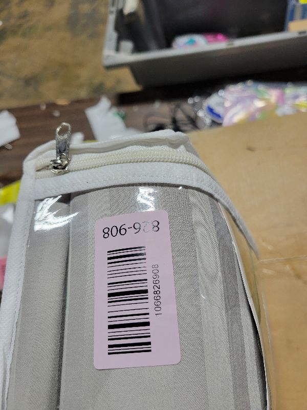 Photo 1 of 1Pcs Flat Sheet Oversized King Plus (120 x 120) 800 Thread Count 100% Egyptian Cotton Luxury Quality Bedding Flat Sheet Silver Stripe