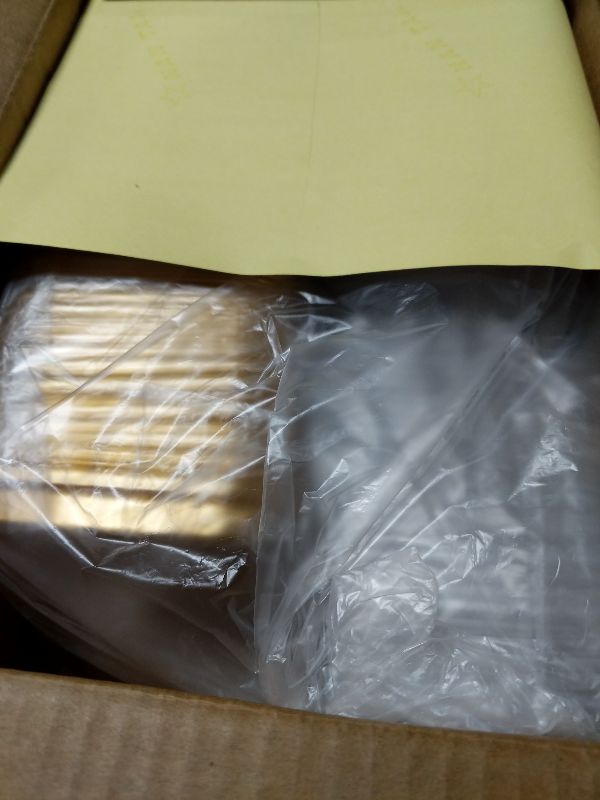 Photo 1 of 100 Sets Gold Cake Containers – 3.55 Inch Clear Plastic Mini Cake Box with Lids & Stickers, Square Dessert Box for Cupcakes, Macarons, Mooncakes – Wedding, Birthday, Party