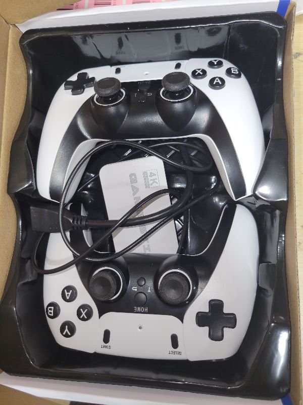 Photo 1 of 2026 Upgraded Retro Gaming Console, 40,000+ Retro Game Stick, 23 Emulators, 4K HD HDMI TV Game Stick, Built-in Classic Video Games, Plug & Play Game Console TV with 2 Wireless Controllers (Off White)