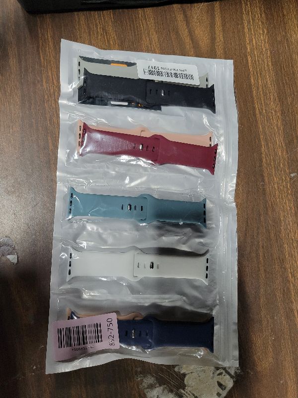 Photo 1 of 10 Pack Silicone Bands Compatible with Apple Watch 38mm 40mm 41mm 42mm 44mm 45mm 46mm 49mm Women Men, Soft Waterproof Replacement Wrist Sport Band for iWatch Series 11 10 9 8 7 6 5 4 3 2 1 SE Ultra