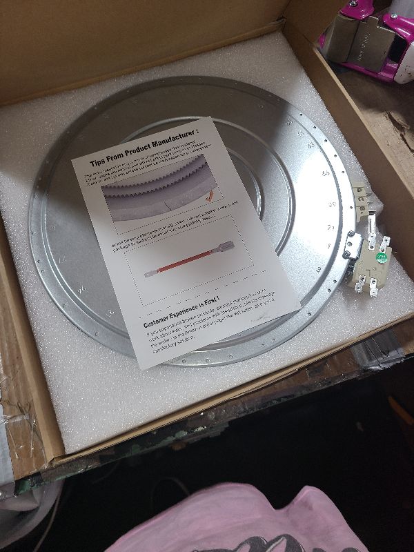 Photo 1 of 12 Inch WB30T10130 Haliant Surface Element Burner Compatible with G-E, Radiant Surface Element Replace AP4344395, PS2321564, 1474216 by Fetechmate - 1 Year