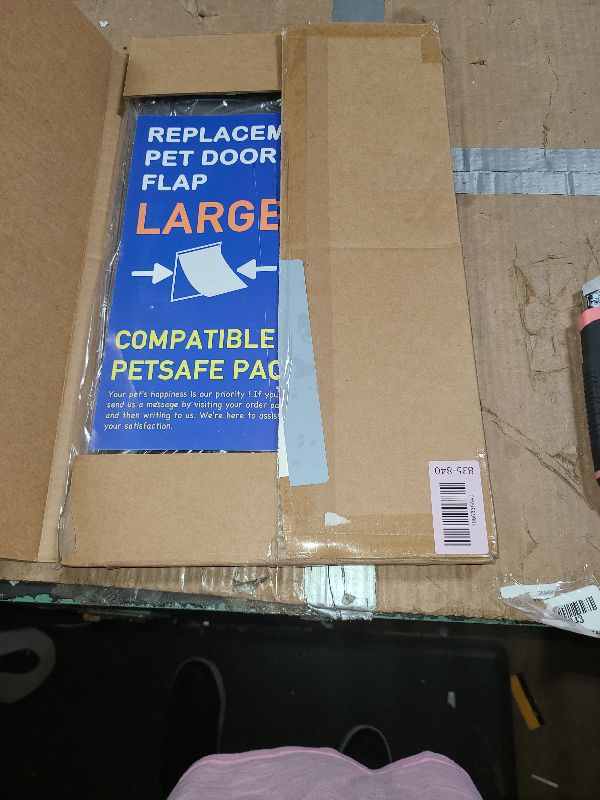 Photo 1 of 2 Pack Large Dog Door Replacement Flaps with Metal Bracket, Screws and Washers, Compatible with Petsafe Freedom Doggie Doors, PAC11-11039 10 1/8" X 16 7/8" -with Screws(Smoky Translucent)