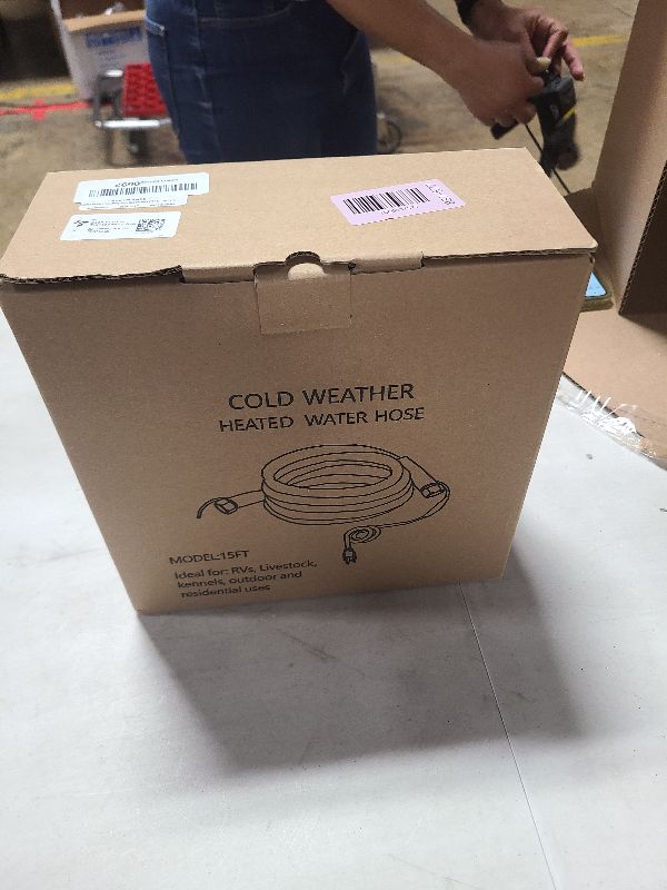 Photo 1 of 15FT Heated Water Hose for RV,Heated Drinking Water Hose with Thermostat,Lead and BPA Free,1/2"Inner Diameter,Temperatures Down to -40°F Self-Regulating,Blue Appearance