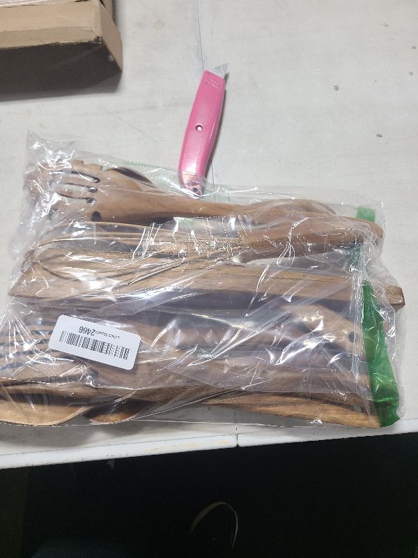 Photo 1 of 10 Pack Wooden Utensils for Cooking, Wood Utensil Set for Kitchen, Teak Wooden Spoon for Cooking, Non-Stick Spatula Ladle