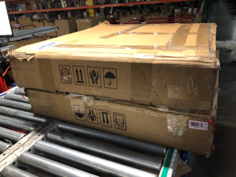 Photo 1 of *** PARTS ONLY *** LITTLE TREE 78-Inch L-Shaped Executive Desk, Modern Desk with Drawers & File Cabinet, Large Walnut Office Workstation with Storage Shelves for Home Office