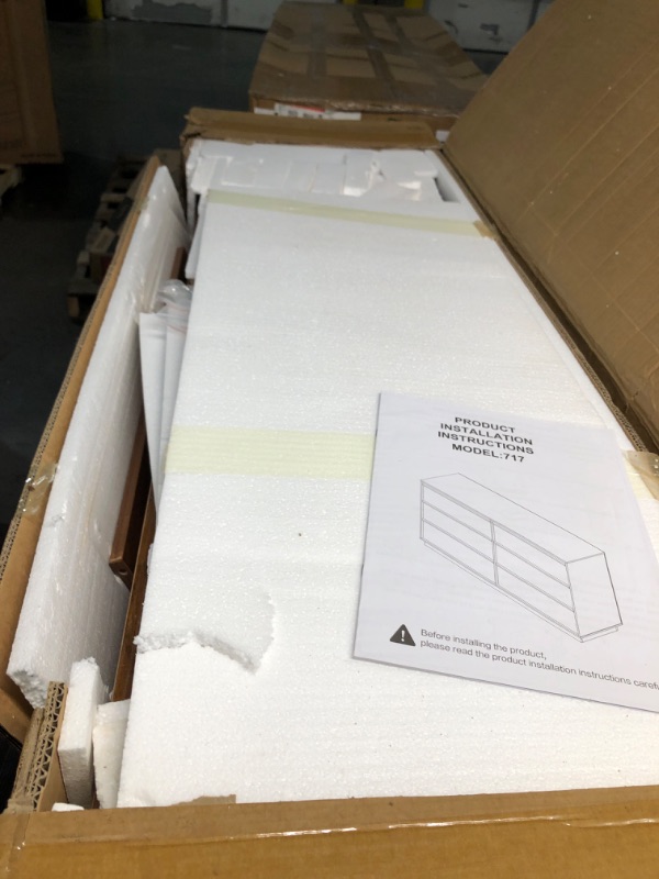 Photo 1 of ***STOCK PHOTO FOR REFERENCE ONLY ***Spaco White Dresser for Bedroom,55'' Modern Large 6 Drawer Dresser with Deep Drawer,Wide Storage Chest of Drawer for Closet,Wood Bedroom Storage Organizer Furniture,TV Stand for Living Room