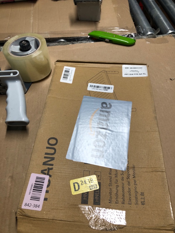 Photo 1 of ***MISSING PARTS***
HUANUO Monitor Riser - 3 Height Adjustable Stand for Laptop, Computer, iMac, PC, Printer, Desktop Ergonomic Metal Monitor Riser with Mesh Platform