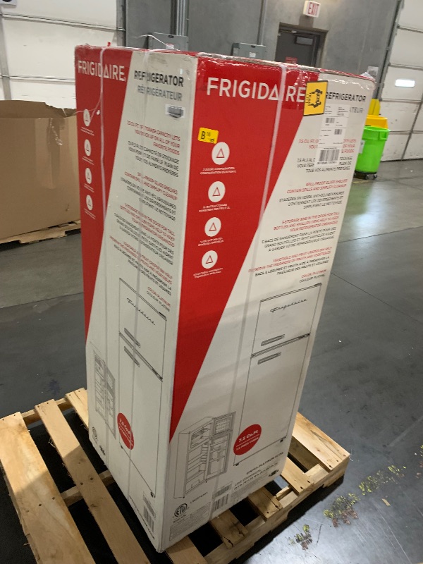 Photo 1 of ***FACTORY SEALED ***Frigidaire EFR753, 2 Door Apartment Size Refrigerator with Freezer, Retro Chrome Handle, 7.5 cu ft, Platinum Series, Stainless steel, 7.5