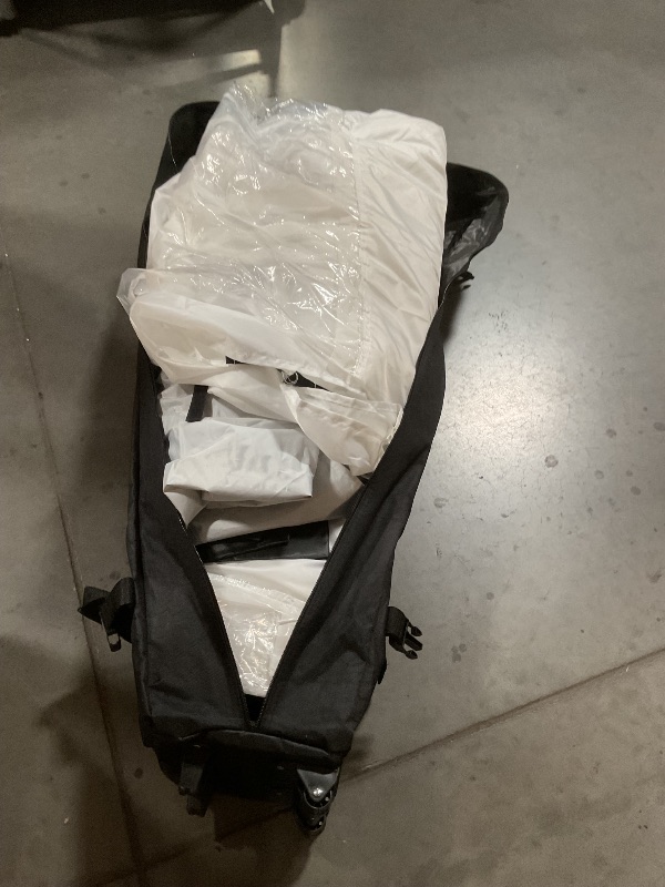 Photo 1 of ** TRAVEL CASE WONT ZIP UP. DOES CLIP CLOSED THOUGH** 10x10 Pop Up Canopy with Sidewalls, Easy Up Canopy Tent, Heavy Duty Tents for Parties, One Person Set Up Event Tent, White