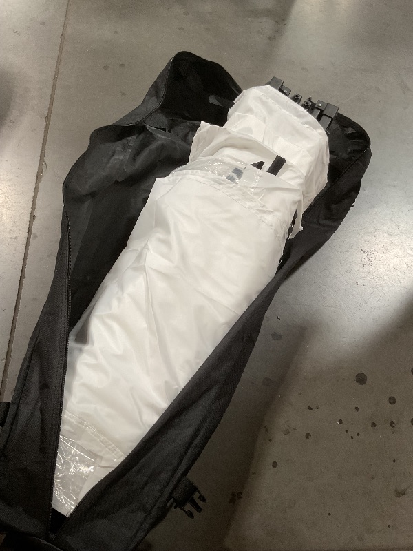 Photo 1 of ** TRAVEL CASE WONT ZIP UP. DOES CLIP CLOSED THOUGH** 10x10 Pop Up Canopy with Sidewalls, Easy Up Canopy Tent, Heavy Duty Tents for Parties, One Person Set Up Event Tent, White