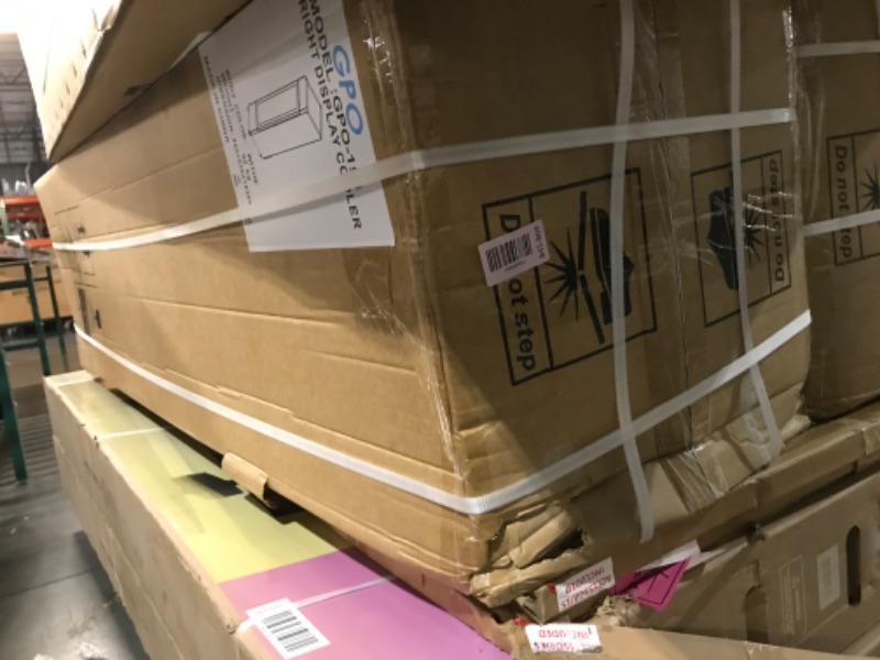 Photo 1 of ***FACTORY SEALED***GPOASRI Beverage Refrigerator, 5.5 cuft Slim Upright Commercial Display Cooler with LED Lighting&U shape canopy&Glass Door Merchandiser Cooler, ETL, for Apartment, Shop, Restaurant