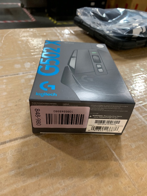 Photo 1 of ***FACTORY SEALED***
Logitech G502 X Wired Gaming Mouse - LIGHTFORCE Hybrid Optical-Mechanical Primary switches, Hero 25K Gaming Sensor, Compatible with PC - macOS/Windows - Black