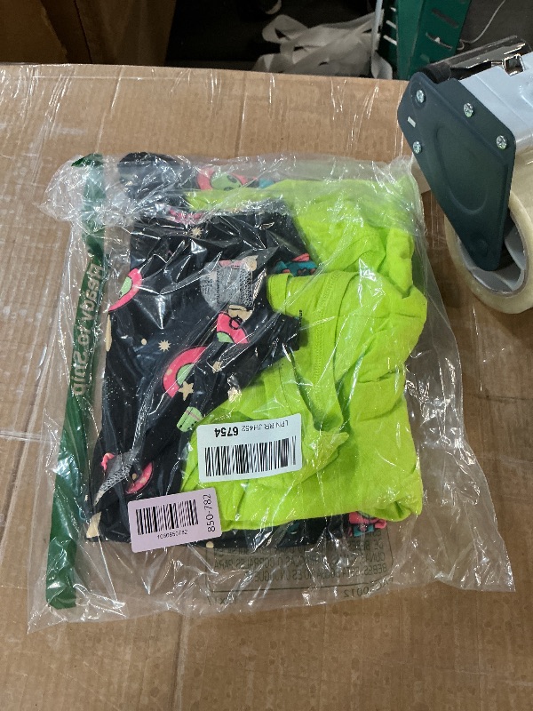 Photo 1 of ***STOCK IMAGE FOR REFERENCE***
*** outer space, and neon green**Amazon Essentials Girls' Knit Sleeveless Rompers, Pack of 2, Grey White Doodles, Medium
