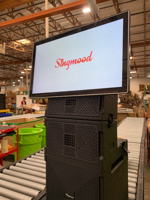 Photo 1 of ****DOES NOT FULLY START UP , PARTS ONLY ***** Karaoke Machine for Adults with Lyrics Display, Portable Built-in 22 Inches Tablet with 2 Wireless Microphones,1200W Peak Power Bluetooth Portable Karaoke System for Any Occasion (S-200) (22 inch)