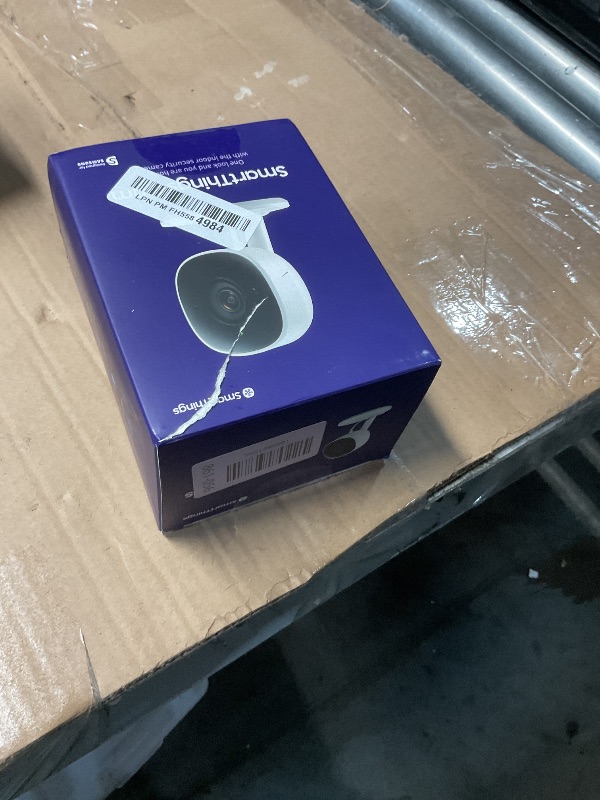 Photo 1 of ***PARTS ONLY***Samsung SmartThings Indoor Security Camera (GP-U999COVLBDA), 1080P HD Video with HDR, Night Vision, Advanced Motion Detection, and Two-Way Audio – Black/White